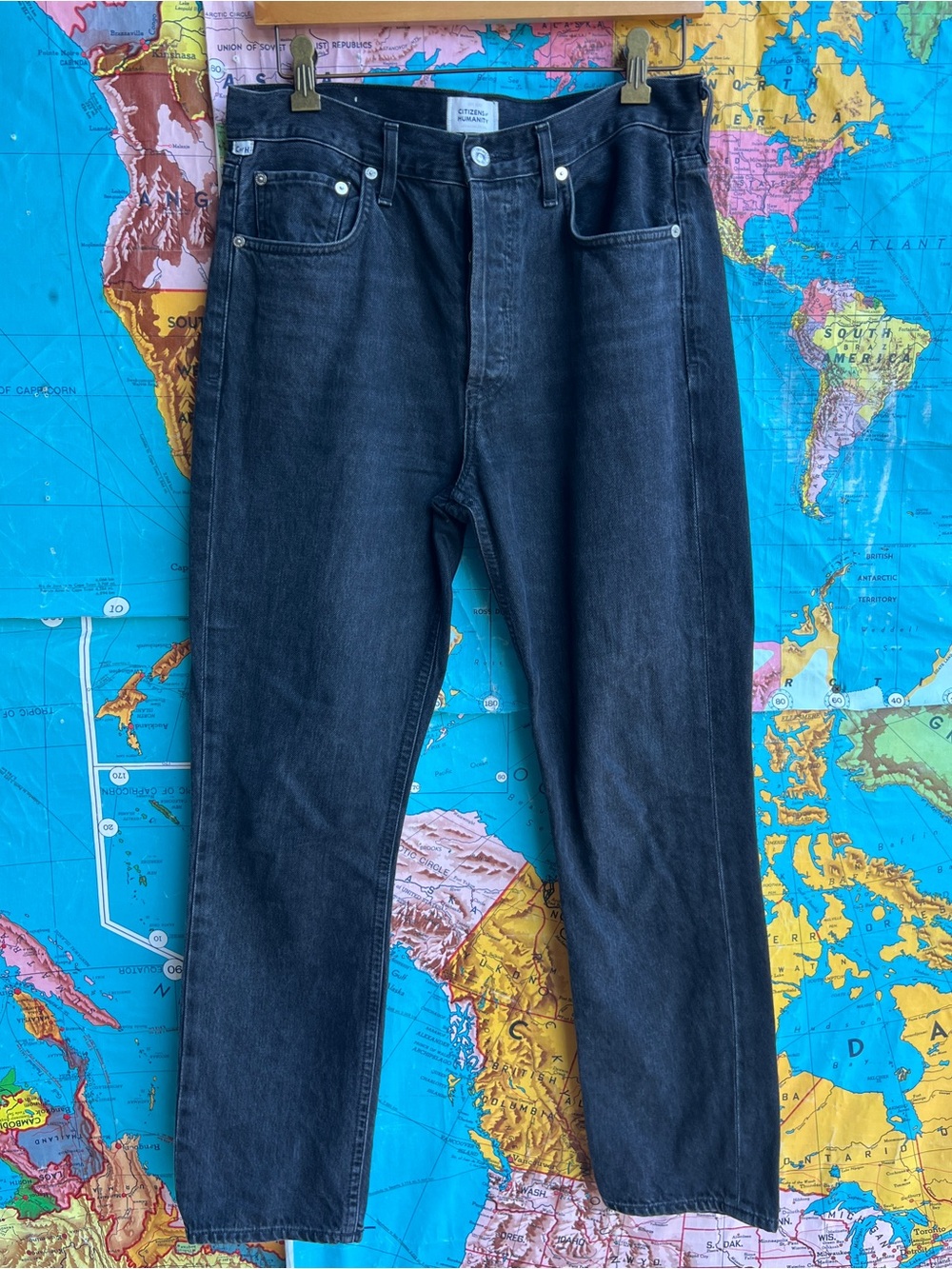 Citizens Of Humanity Charlotte Black Straight-Leg Jeans